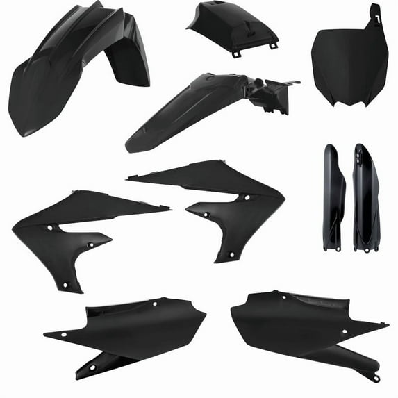 Acerbis Full Plastic Kit With Tank Cover Black