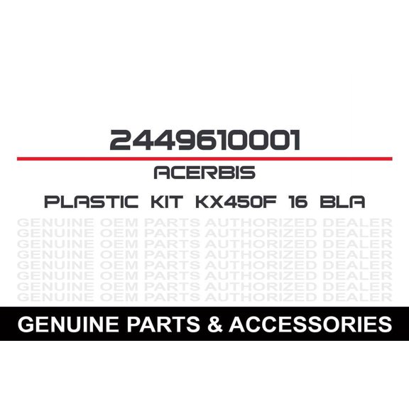Acerbis Kawasaki Plastic Kit Kx450F '16 Black - 2449610001