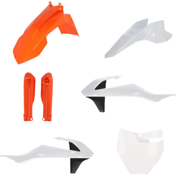 Acerbis OE '17 White/Orange/Black Full Body Plastic Kit (2980585569)