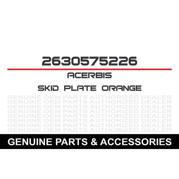 Acerbis Orange Plastic Skid Plate (2630575226)