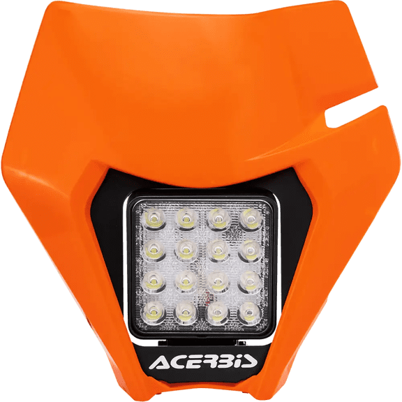 Acerbis VSL LED Headlight w/Orange Plastic Mask (2801985226)