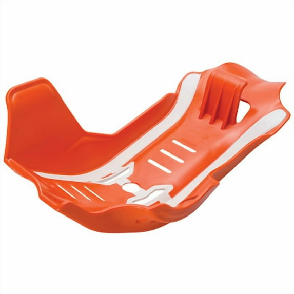 Acerbis Plastic MC Skid Plate with Linkage Guard 16 KTM Orange/White for KTM 450 XC-F 2016-2018