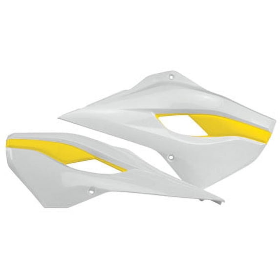 Acerbis Radiator Scoops White/Yellow for Husqvarna FE 350 2014-2016