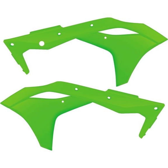 Acerbis Fluorescent Green Plastic Radiator Shrouds/Scoops (2630610235)