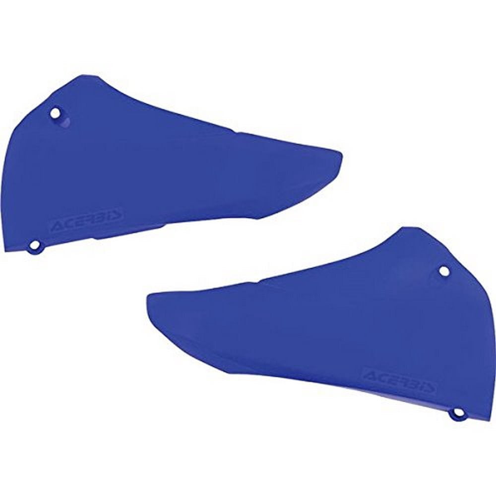 Acerbis Upper Fork Guards - Blue Carbon Finish, Quick Velcro Installation, Motorcycle Fork Protectors