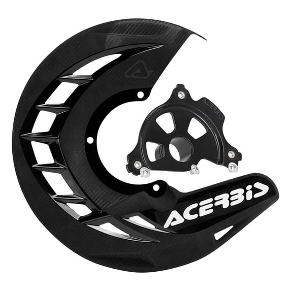 Acerbis X-Brake Front Disc Cover with Mounting Kit Black with Black Mount For Yamaha YZ450F 2014-2025