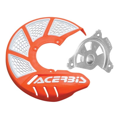 Acerbis X-Brake Vented Front Disc Cover with Mounting Kit 16 KTM Orange/White Compatible With Husqvarna FE 350 S 2016