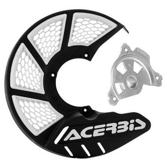 Acerbis X-Brake Vented Front Disc Cover with Mounting Kit Black/White for Husqvarna FX 350 2017-2018