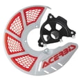 thumbnail image 1 of Acerbis X-Brake Vented Front Disc Cover with Mounting Kit White/16 KTM Orange with Black Mount, 1 of 2