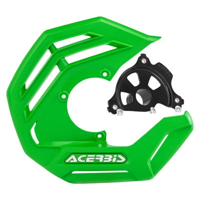 Acerbis X-Future Front Disc Cover with Mounting Kit Green with Black Mount