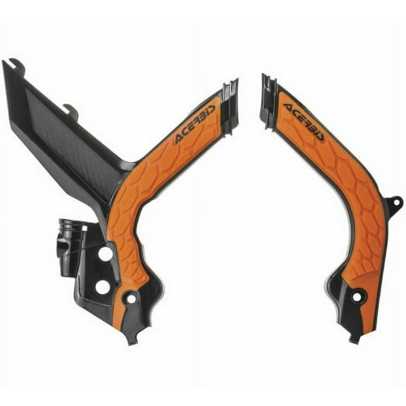 Acerbis X-Grip Black/Orange Frame Protectors (2733445229)