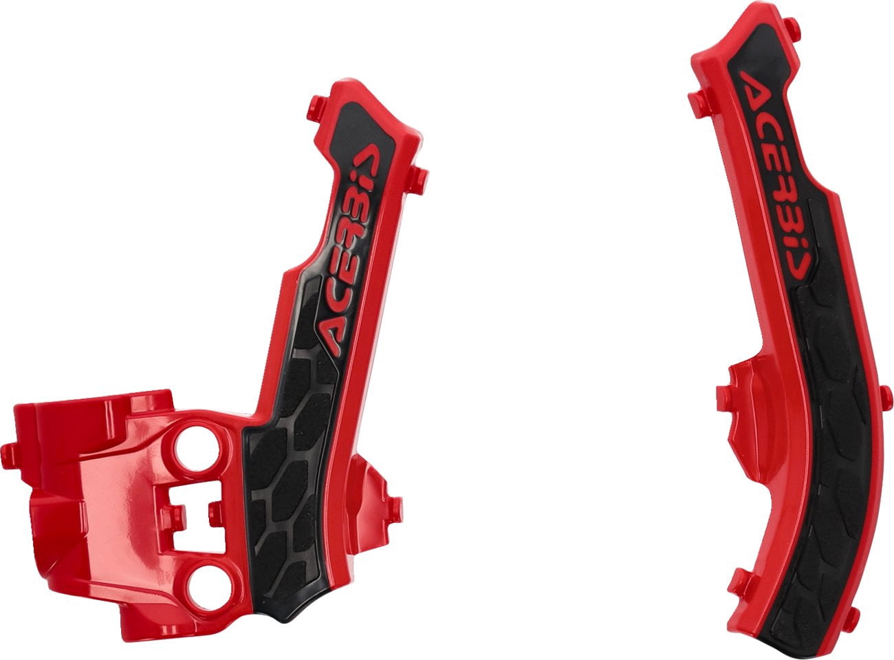 Acerbis X-Grip Frame Guards - Red/Black, For Beta 250RR/300RR (2013-2019)