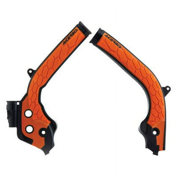 Acerbis X-Grip Frame Guards Black/16 KTM Orange Compatible With KTM 300 XC-W i Six Days (Fuel Injected) 2019
