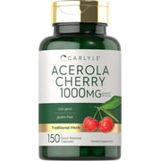 Acerola Cherry Capsules | 1000mg | 150 Count | Acerola Berry | by Carlyle