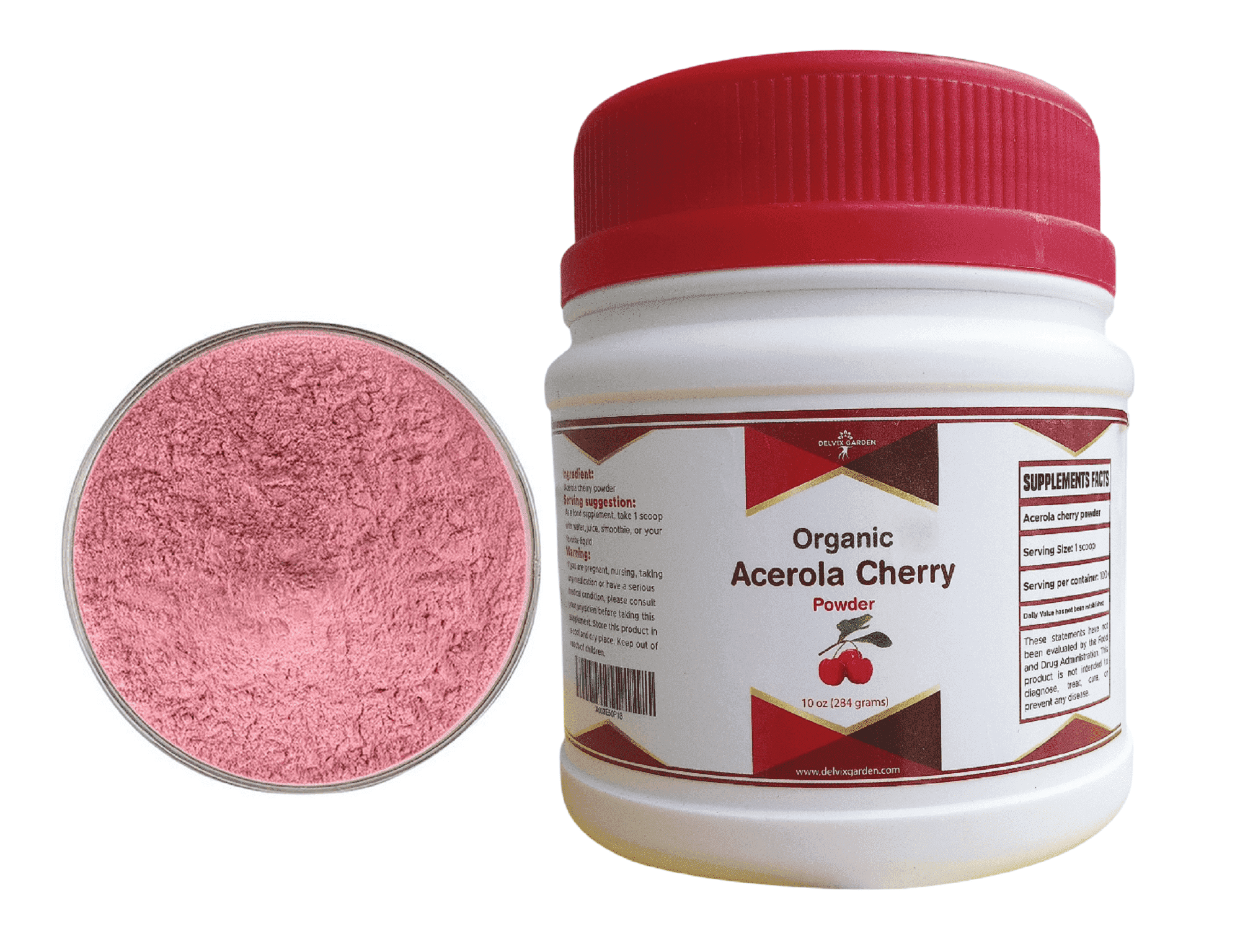 Acerola Cherry Powder 10 oz – Vibrant Red Superfruit for Smoothies ...