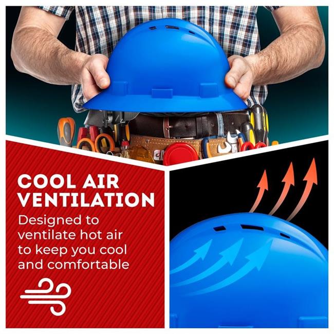 Acerpal 1BLV Full Brim Blue Vented Hard Hat