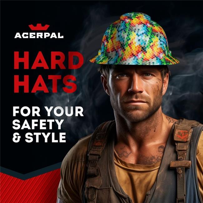 Acerpal 1CF38GV Full Brim Color Pallate Carbon Fiber Design Gloss Finish Vented Hard Hat