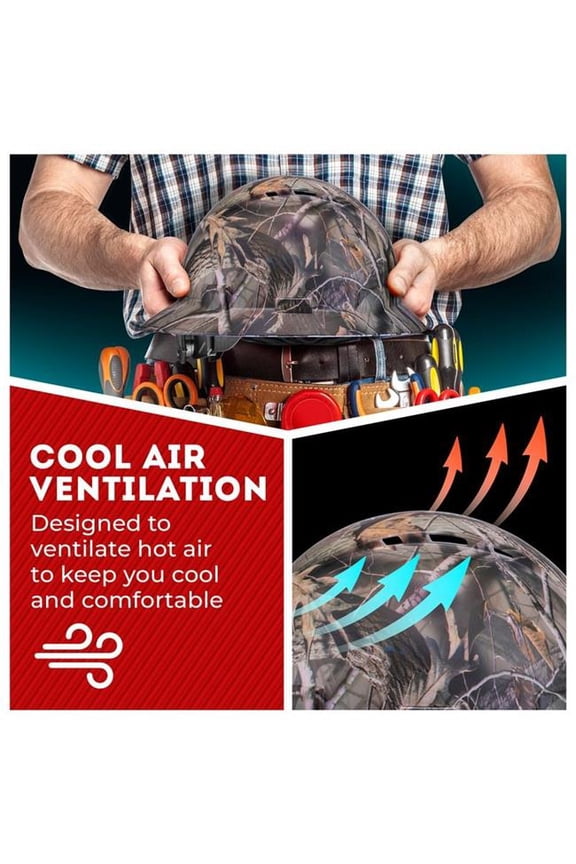 1CM4MV Full Brim Woodsman Camo Matte Finish Vented Hard Hat