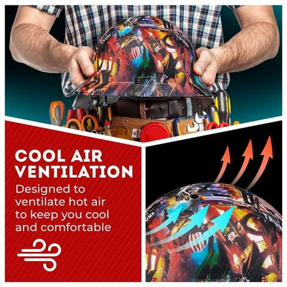 Acerpal 1PD1MV Full Brim Action Trump Matte Finish Vented Hard Hat