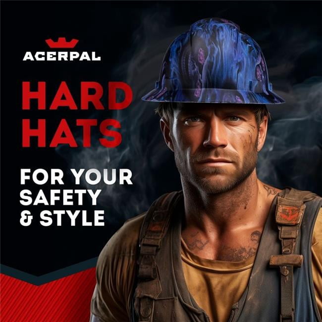 Acerpal 1SK18M Full Brim Blue Banshee Matte Finish Non-Vented Hard Hat