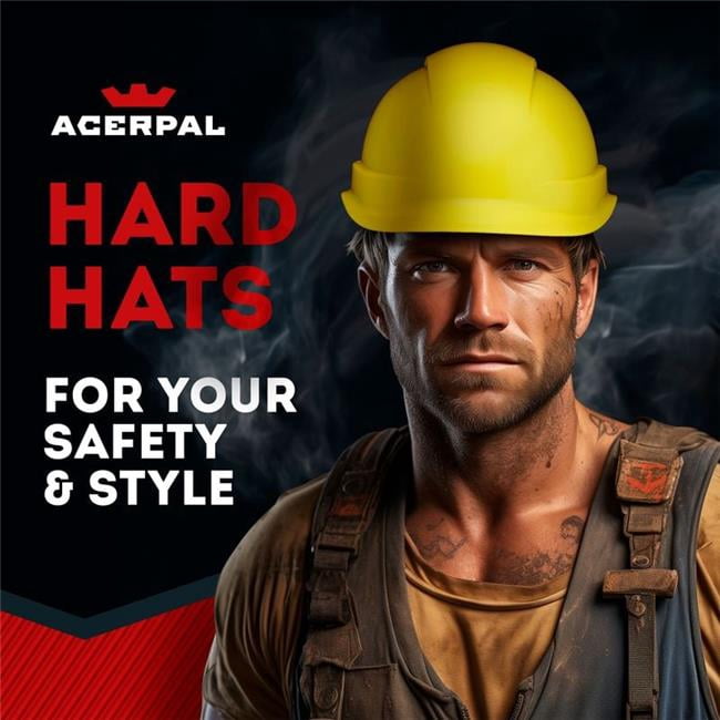 Acerpal 2LMNV Cap Style Hi-Vis Lime Non-Vented Hard Hat