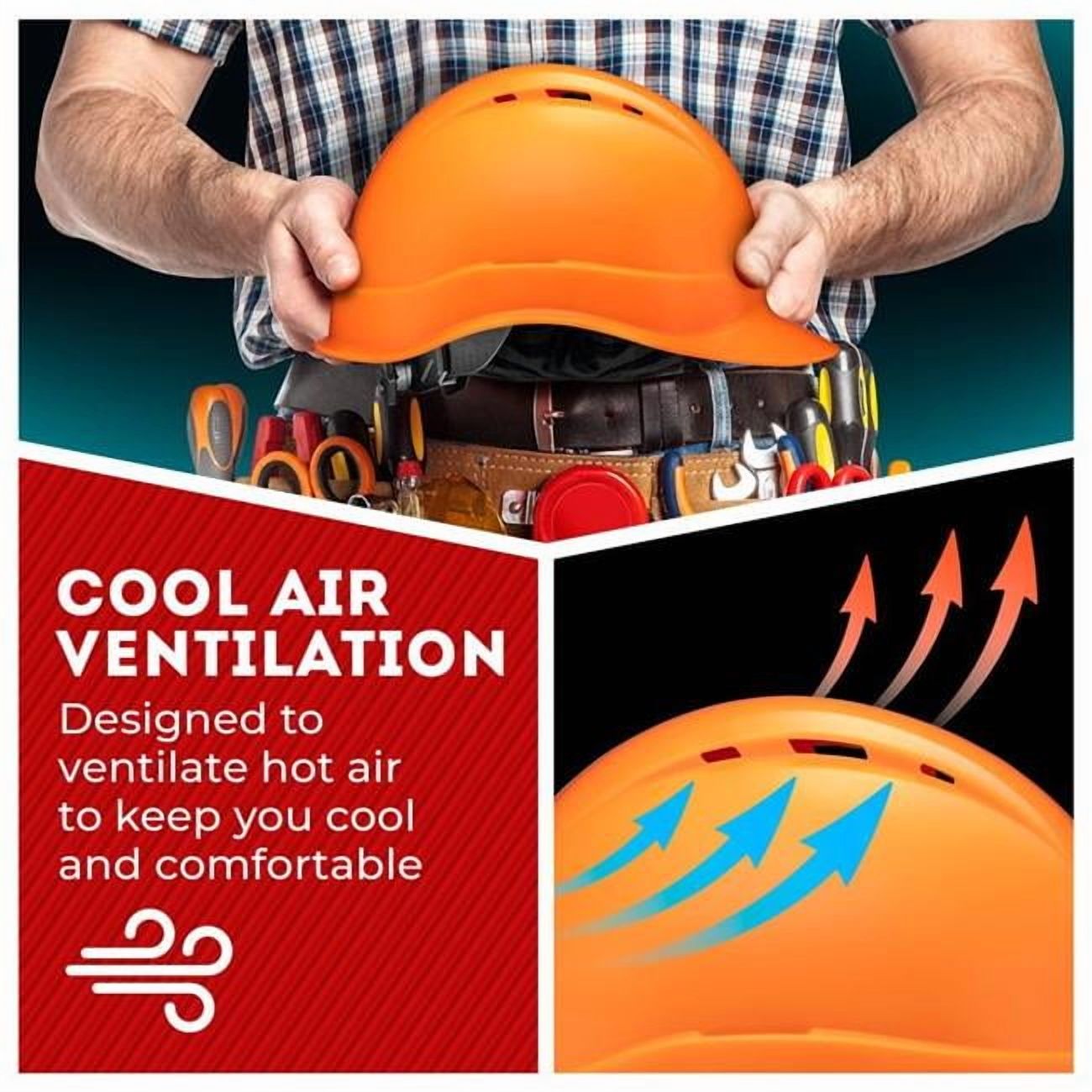 Acerpal 2ORV Cap Style Orange Vented Hard Hat