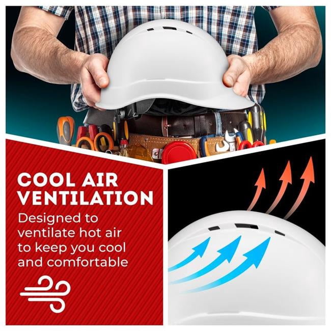 Acerpal 2WHV Cap Style White Vented Hard Hat