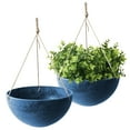 thumbnail image 1 of Acerra 14" Hanging Basket, Blue Marble, 2 Pack, 1 of 3