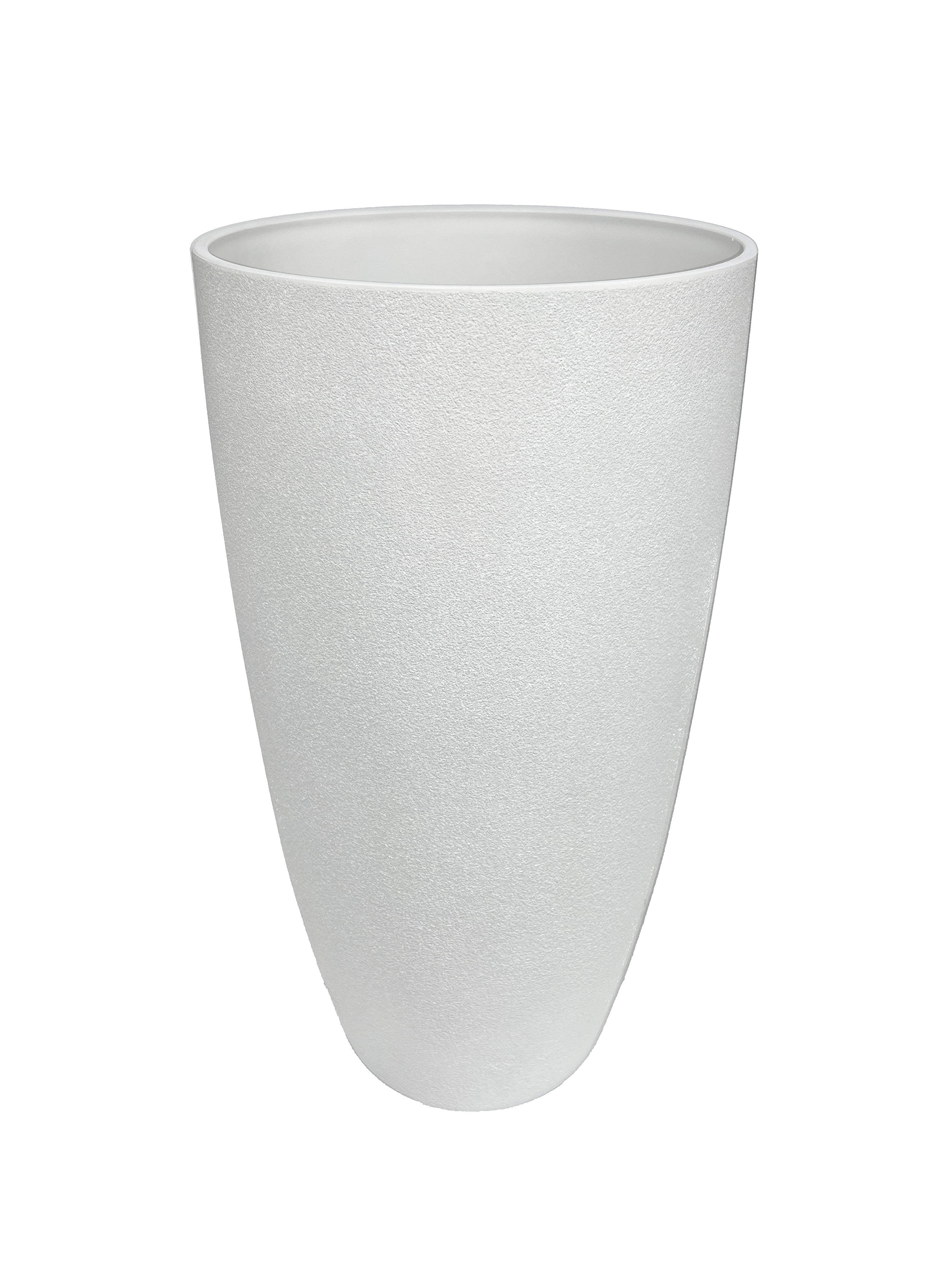 Acerra Curved Vase Planter, 11.5" x 20"H, White