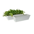 thumbnail image 1 of Acerra Windowbox Planter 22" x 6" x 6"H, White, 2 Pack, 1 of 5