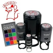 Acertaste Spanish Right Correct Cheering Mouse Teacher Stamp Self-Inking Rubber Stamp for Stamping Ink Stamper Crafting Planners - 1/2 Inch Mini - Black Ink