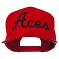 thumbnail image 1 of Aces Embroidered Flat Bill Cap - Red OSFM, 1 of 5