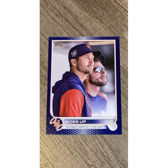 Aces Up MLB New York Mets 2022 Topps Update Royal Blue US288 Trading Card