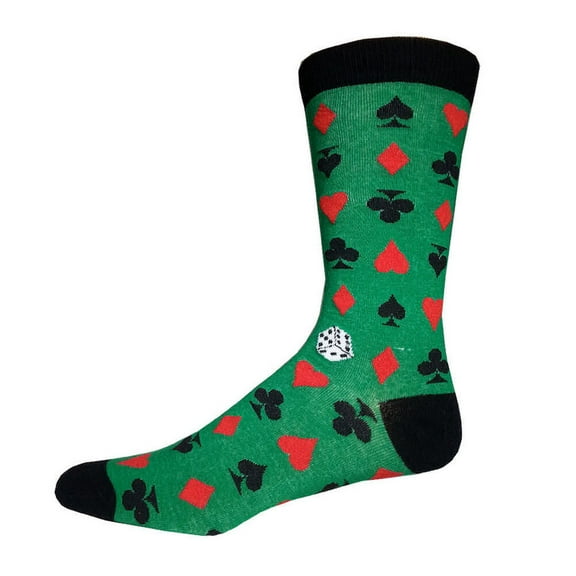 Aces and Deuces One Size Fits Most Crew Socks