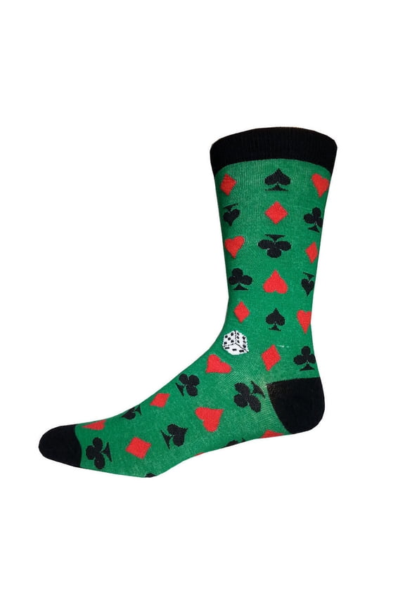 Aces and Deuces One Size Fits Most Crew Socks