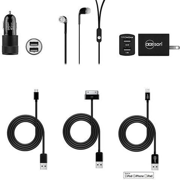 Acesori Universal 6-in-1 Accessory Kit, Black