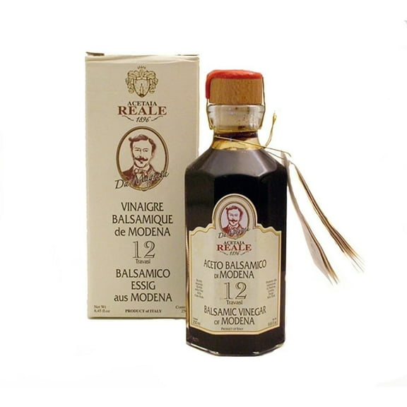 Acetaia Reale 12 Year Aged Balsamic Vinegar - 8.5 fl oz (250mL) Italian Acetified Grape Must Vinegar