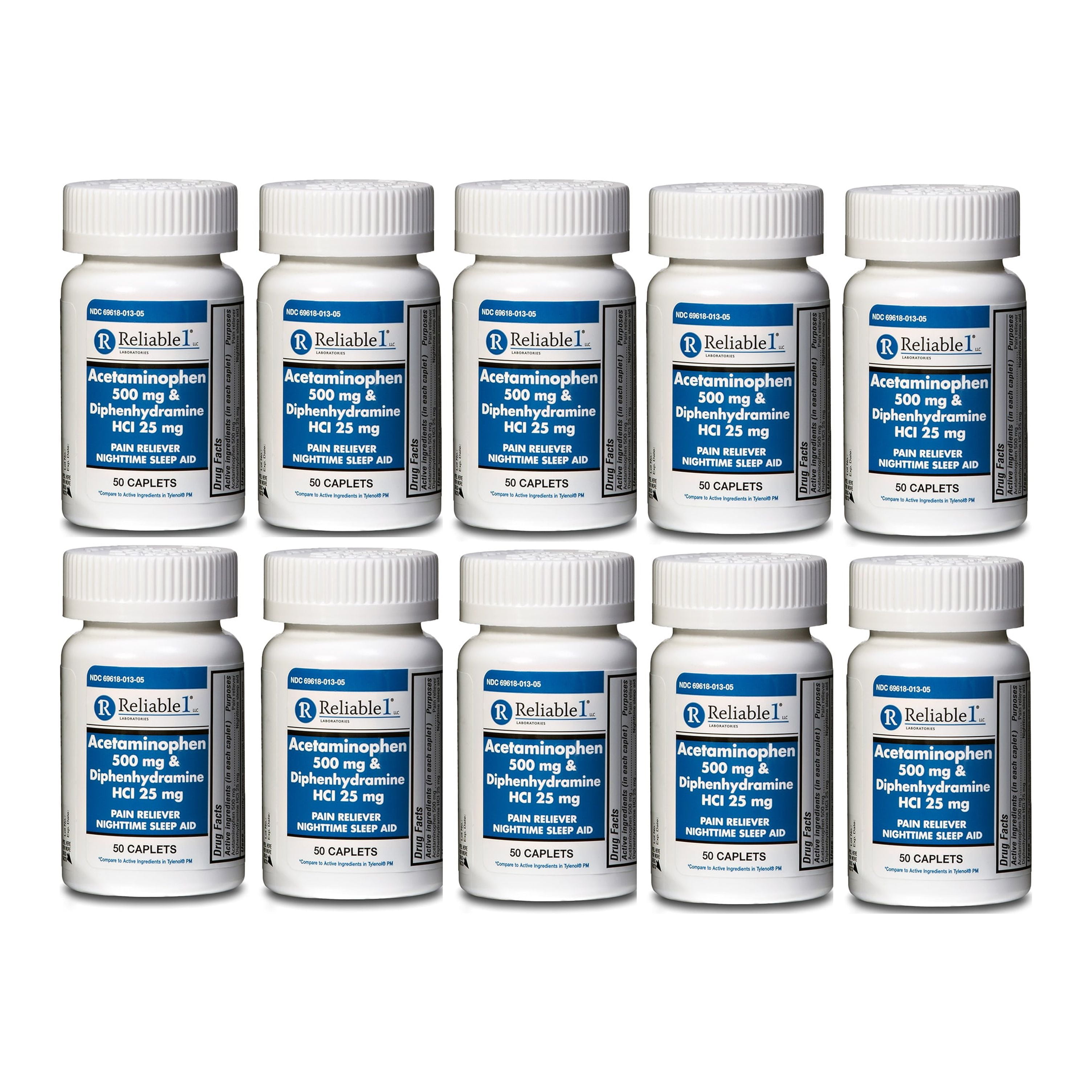 Acetaminophen PM Generic for Tylenol PM 500 Caplets Pain Reliever