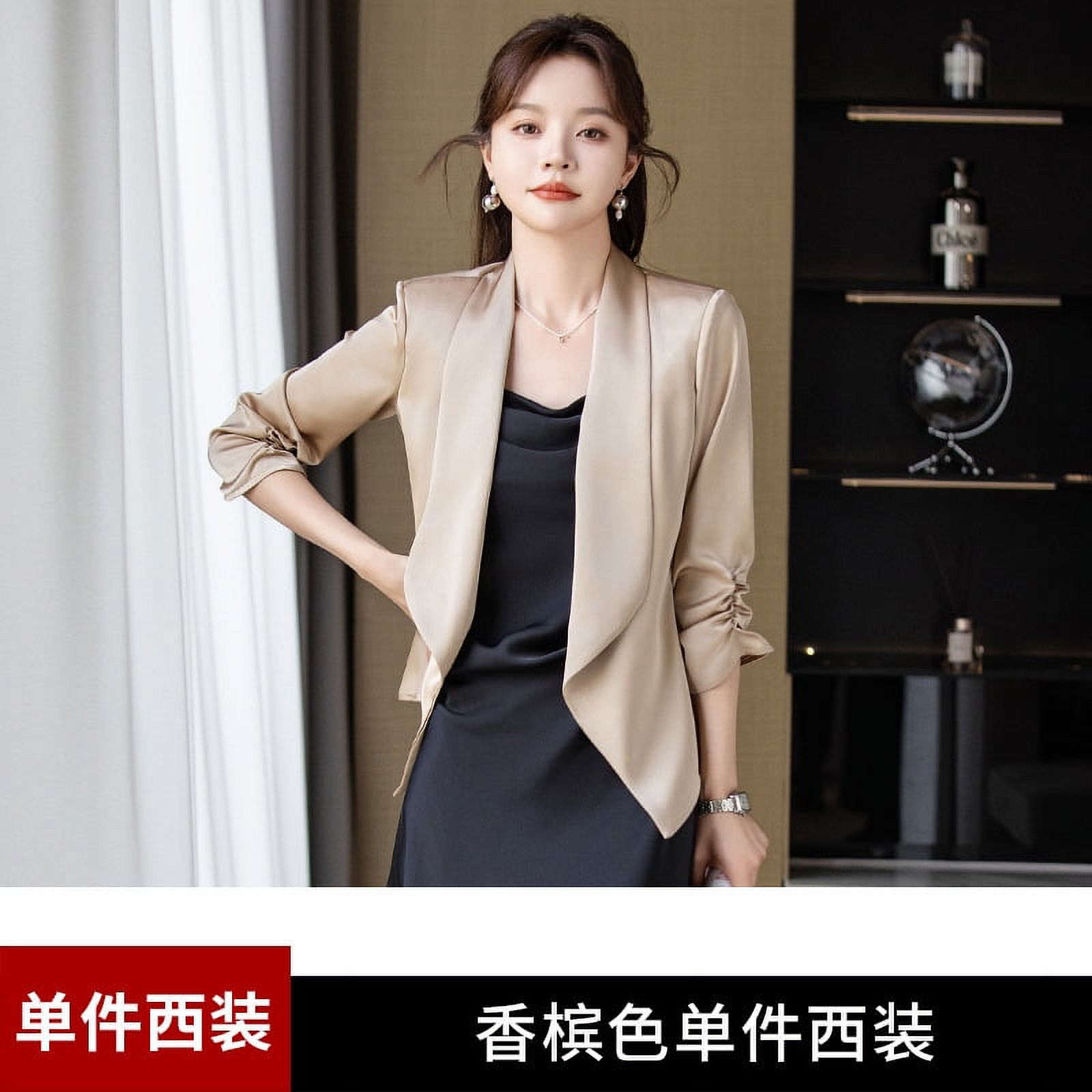 Acetate satin small suit jacket for women Summer 2024 new highgrade