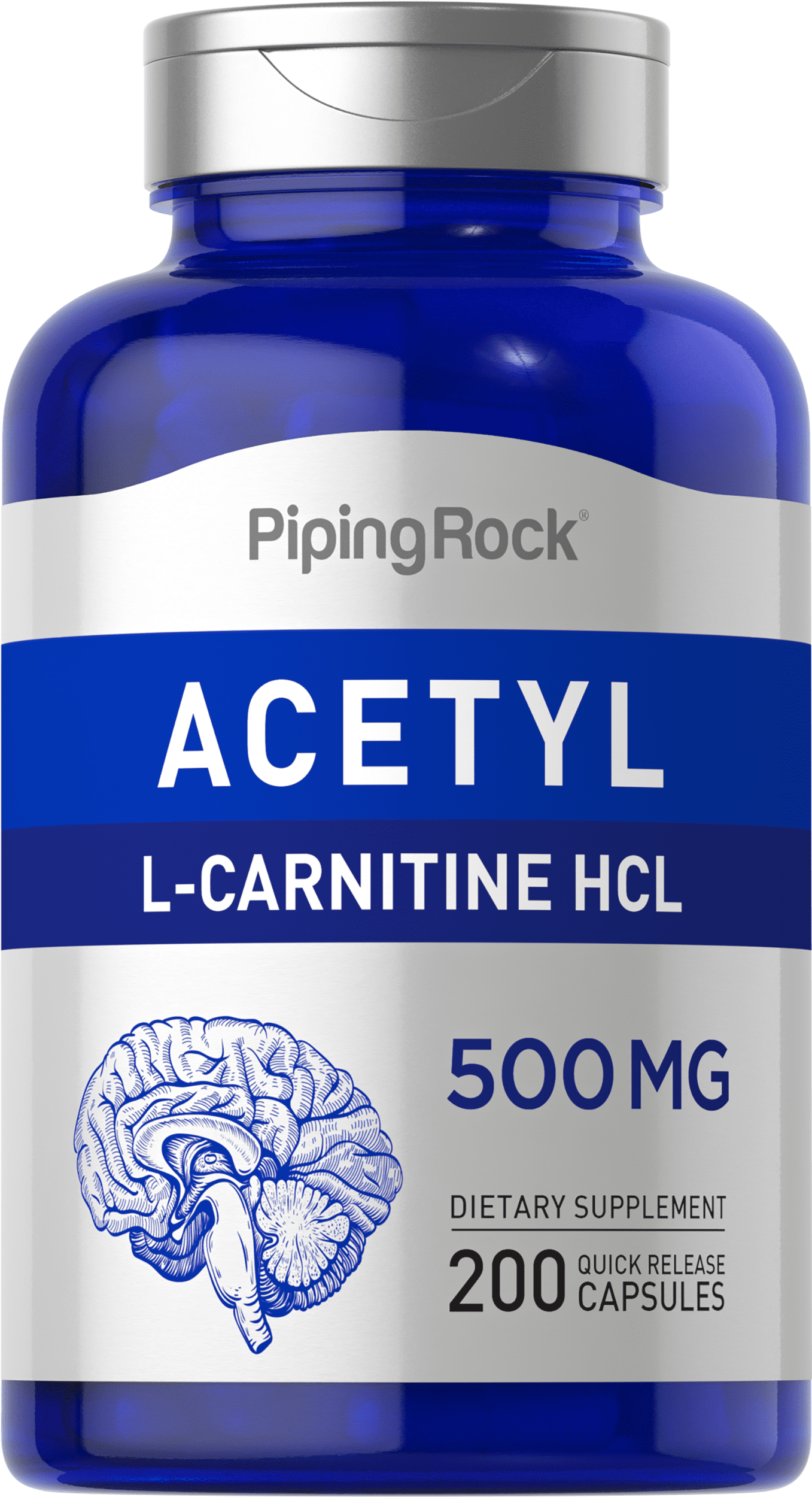 piping rock l carnitine Acetyl L-Carnitine 500mg | 200 Capsules for Men and Women