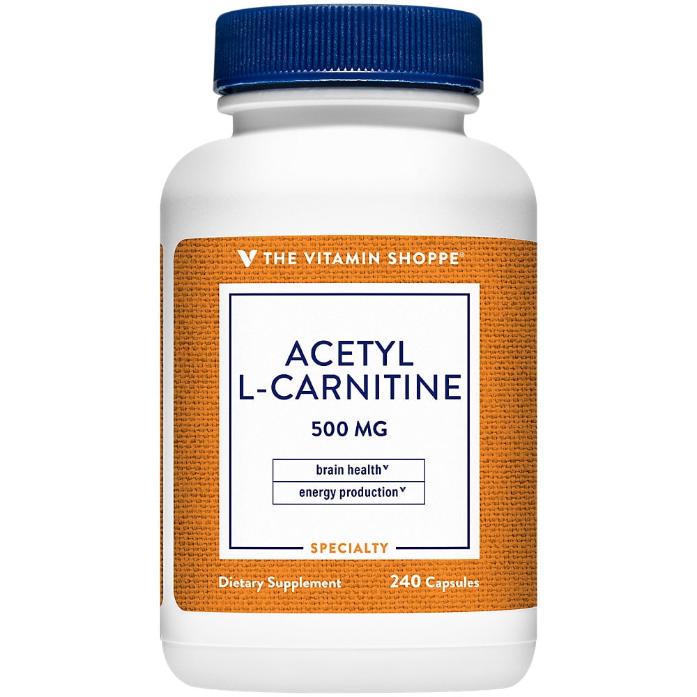 AcetylLCarnitine 500mg Supports Healthy Brain & Memory Function, Promotes Energy Production