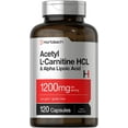 Acetyl L Carnitine And Alpha Lipoic Acid Benefits Acetyl L Carnitine HCL & Alpha Lipoic Acid 1200mg | 120 Capsules | by