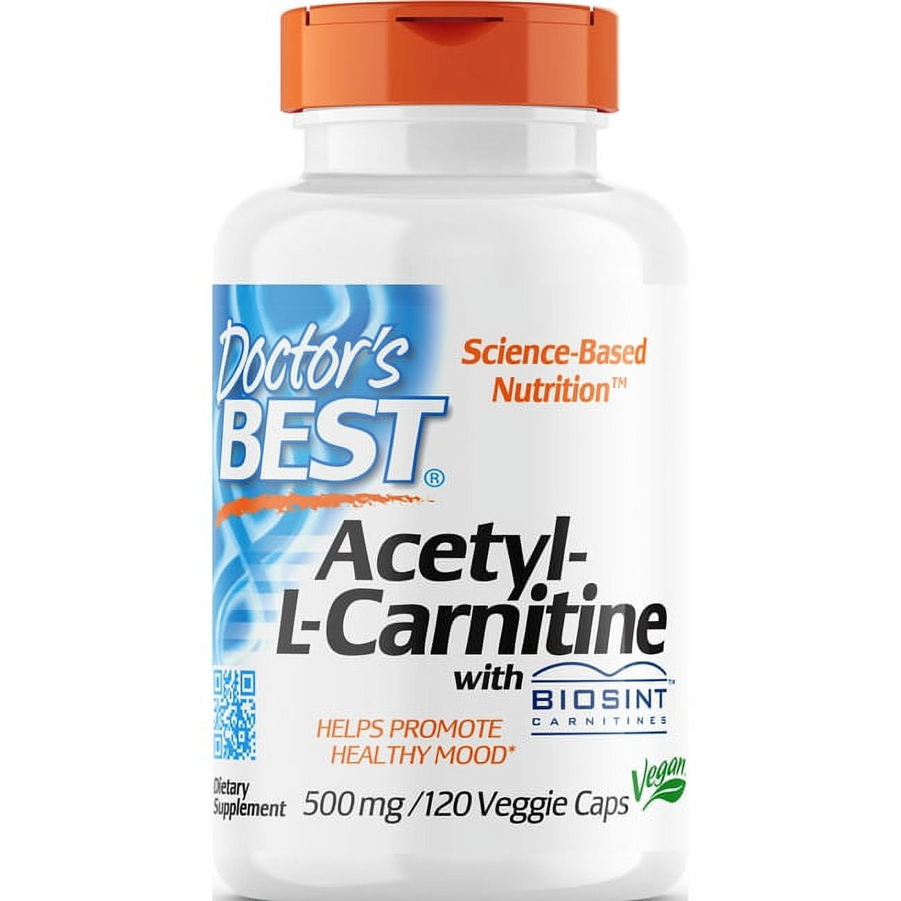 AcetylLCarnitine with Biosint Carnitines, 500 mg, 120 Veggie Caps
