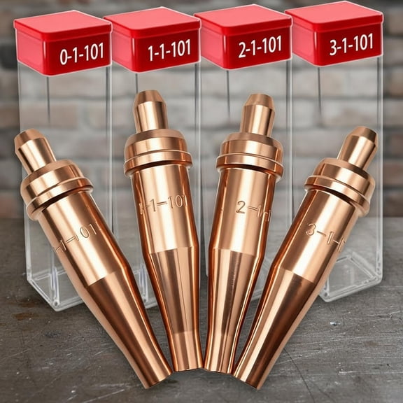 Acetylene Cutting Torch Tips for Victor Cutting Torch Kit with Torch Tip Cleaner, Welding Nozzle 1-101 Series Fits V-Style Heavy Duty Torch Tip