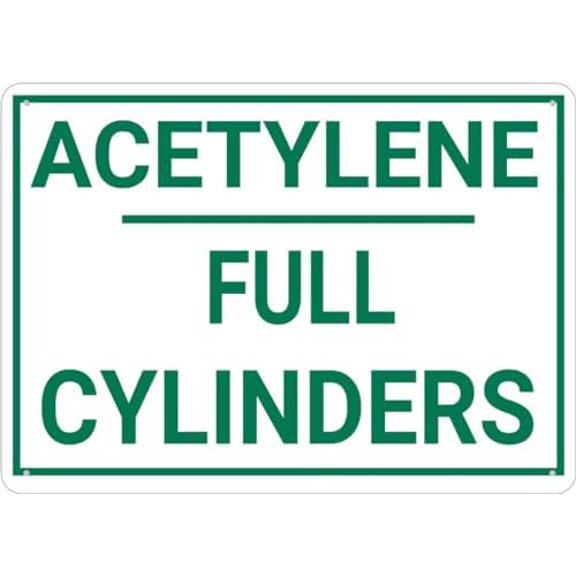Acetylene Full Cylinders Sign 12\u201dX8\u201d Metal Signs Aluminum Sign Pre-Drilled Holes For Easy Mounting Indoor Or Outdoor Use For Fence Door Or Gate