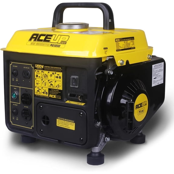 Aceup Energy 1,200W Gas-Powered Generator, Portable Generator Camping Ultralight, EPA & CARB Compliant