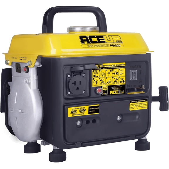 Aceup Energy 1200W Gas-Powered Generator, Pull Cord Start,Small Portable Generator Camping Ultralight, EPA & CARB Compliant