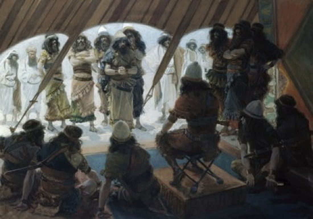 Achan and Joshua James J Tissot (1836-1902French) Jewish Museum New York Canvas Art - James Tissot (24 x 36)