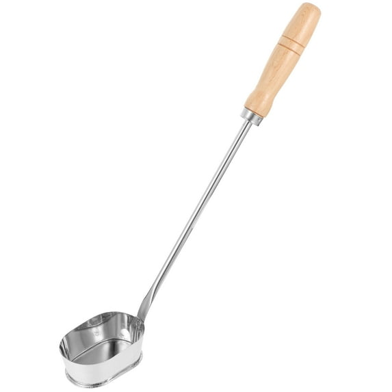 Oil Pancake Scoop Bunuelo Mold with Handle 1 Set Stainless Frying Spoon for Bunuelo Making