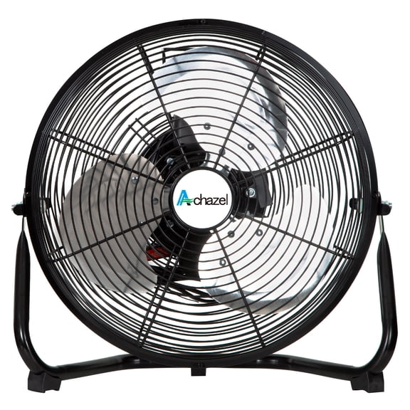 Achazel 12'' 3-Speed Floor Fan with High Velocity and Heavy Duty Metal, Quiet for Home & Garage